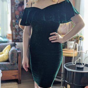 Unique Vintage Emerald Dress